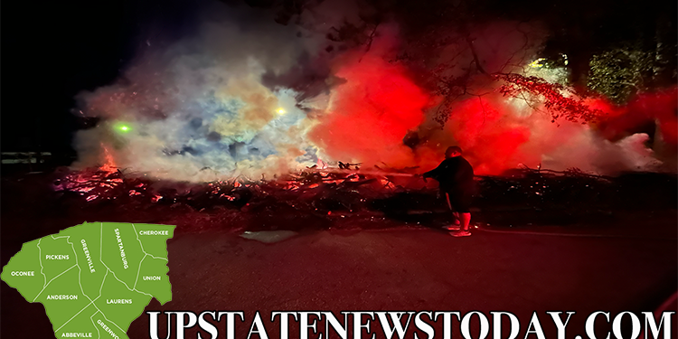 Fire Departments Battle Brush Fire |Anderson, SC