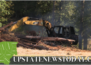 Excavator Fire at River’s Edge |Piedmont, SC