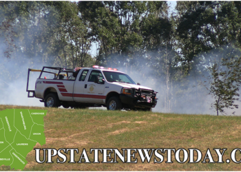 Forestry Responds to Brush Fire | Anderson, SC