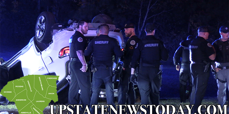 Chase Ends with Rollover Abbeville Hwy |Anderson, SC