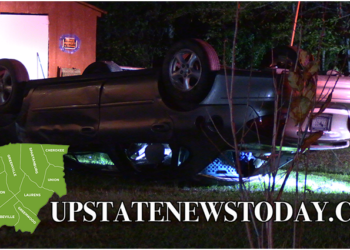 Car Flips Into Front Yard |Anderson, SC