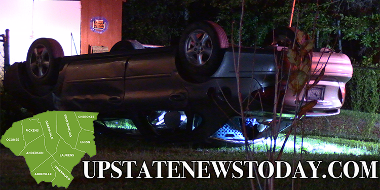 Car Flips Into Front Yard |Anderson, SC